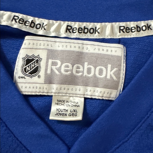 Reebok NHL New York Rangers hockey jersey youth large XL blue game #24 Callahan - Picture 3 of 6